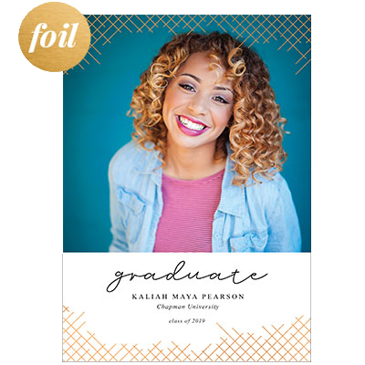Graduation Foil Stamped Cards Design FL023Pv